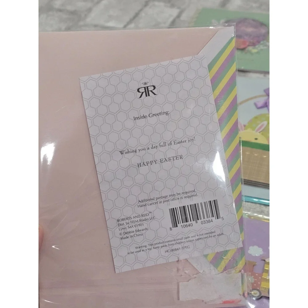 Roberts and Reid Easter Cards Lot‎ of 7 cards with envelopes 3D 2D